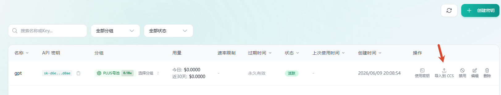 导入到 CCS 按钮